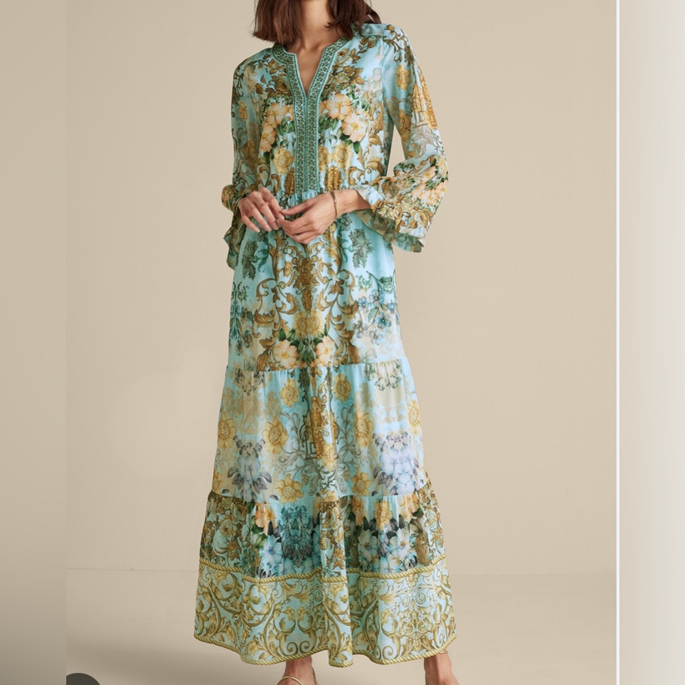 Soft Surroundings Baroque Maxi Dress 
Multi Floral